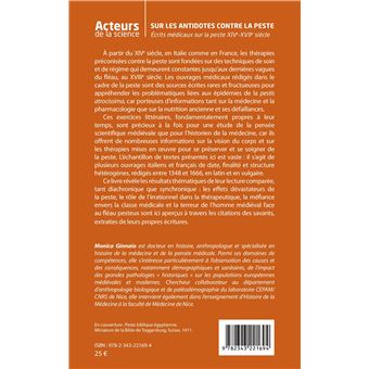 Sur les antidotes contre la peste