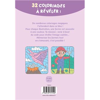 Mon bloc de coloriages magiques - Les formes