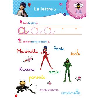 Miraculous - J'apprends à écrire les minuscules PS - MS (3-5 ans)