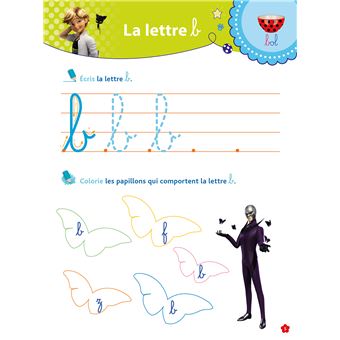 Miraculous - J'apprends à écrire les minuscules PS - MS (3-5 ans)