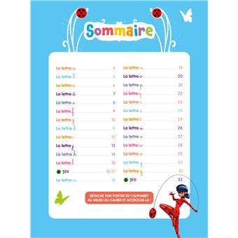 Miraculous - J'apprends à écrire les minuscules PS - MS (3-5 ans)