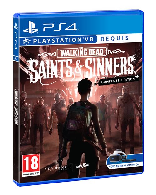 Pochette avant du jeu The Walking Dead Saints and Sinners Complete edition PS4