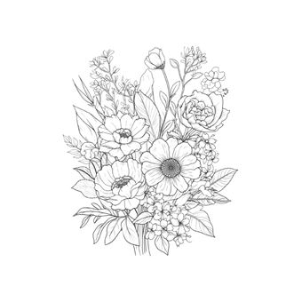 Pots Fleuris Livre de coloriage chromathérapie et anti-stress pour adulte et senior