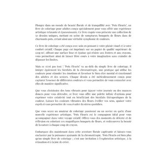 Pots Fleuris Livre de coloriage chromathérapie et anti-stress pour adulte et senior