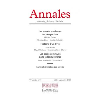 Annales. Histoire Sciences Sociales, n°3/2022