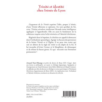 Trinité et identité chez Irénée de Lyon