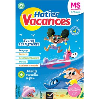 Cahier de vacances 2020 de la Moyenne section vers la Grande section 4/5 ans
