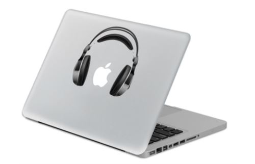 Destroy Pop MacBook Sticker Hoofdtelefoon