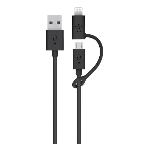 BELKIN MICRO USB/LIGHTNING CABLE 0.9M BLACK F8J080BT03-BLK