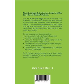 La clé de votre énergie (Résumé et analyse du livre de Natacha Calestreme)