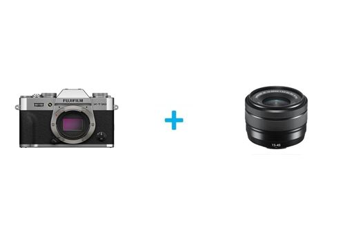 Appareil Photo Numérique Hybride Fujifilm X-T30 III Argent + Objectif Hybride Fujifilm Xc 15-45Mm F/3.5-5.6 Ois Pz Noir