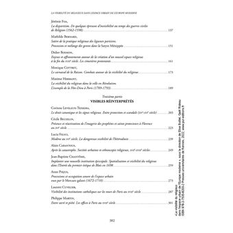 La visibilité du religieux dans l'espace urbain de l'Europe moderne