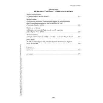 La visibilité du religieux dans l'espace urbain de l'Europe moderne