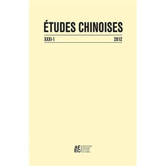 Études chinoises XXXI-1 (2012)