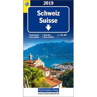 Carte routière officielle du Touring Club Suisse 2019