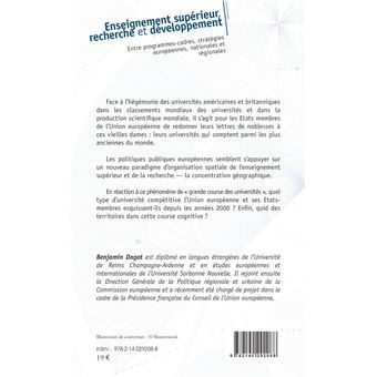 Enseignement supérieur, recherche et développement