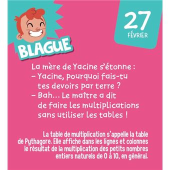 Les incollables - Mini calendrier - Toute mon année de CM1