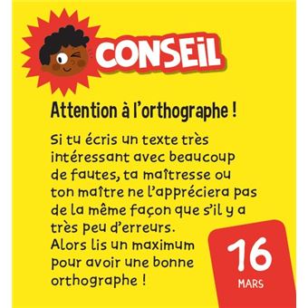 Les incollables - Mini calendrier - Toute mon année de CM1