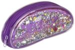 Trousse ovale Clairefontaine avec paillettes flottantes Violet