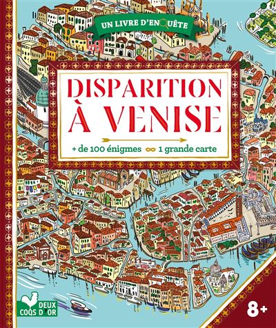 livre avec carte Disparition à Venise 