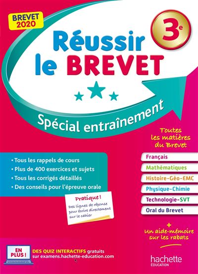 Objectif Brevet Fiches détachables Réussir le Brevet 2019 3ème
