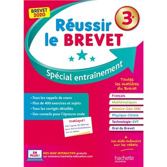 Réussir le BREVET 2020 : nouveau Brevet 3e
