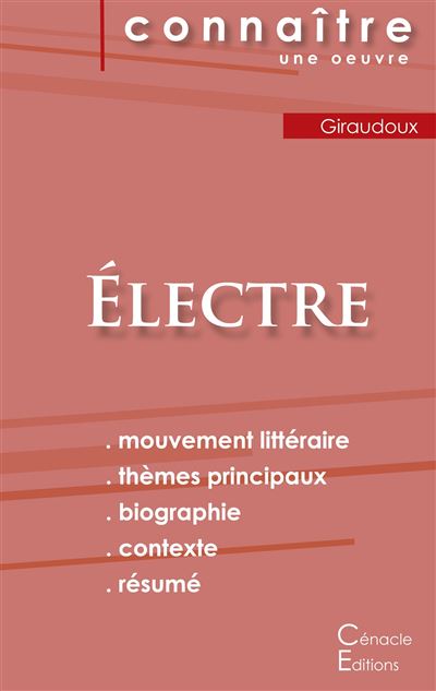 Fiche de lecture Electre de Jean Giraudoux