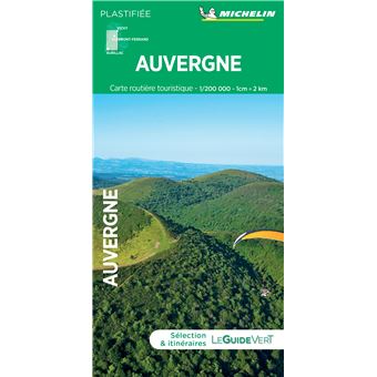 Carte Routière et Touristique Auvergne Michelin
