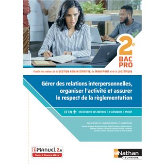 Gérer relations interpersonnelles, organiser activité et assurer respect règlementation - 2e Bpro