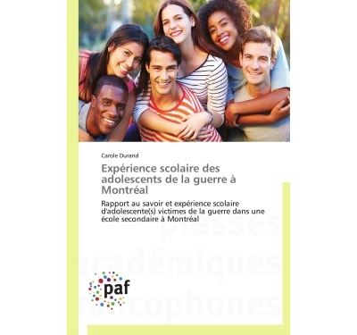 Experience scolaire des adolescents de la guerre a montreal