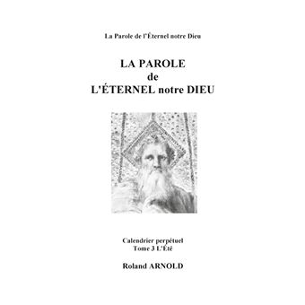 La parole de l'éternel notre Dieu