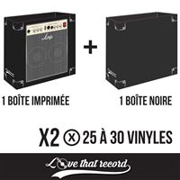 vidaXL Boîte de rangement de vinyles Noir 71x34x36cm Bois d'ingénierie