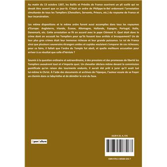 Mémoires historiques sur les Templiers