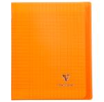 Cahier Clairefontaine Koverbook protège-cahier piqué polypro 96 pages Séyès 17 x 22 cm Orange Transparent