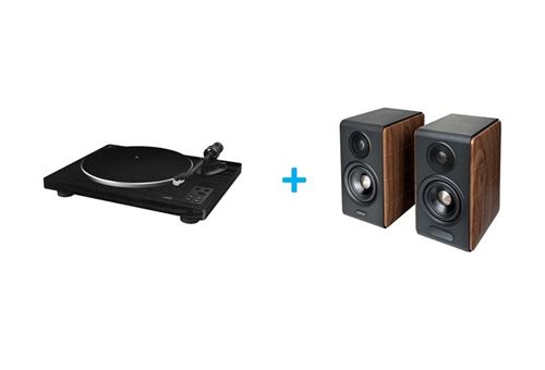 Pack vinyle JVC AL F76B + 2 enceintes amplifiées EDIFIER S880DB MKII NOYER - vue 1