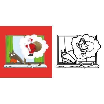 Mes premiers coloriages - p'tit loup - noël