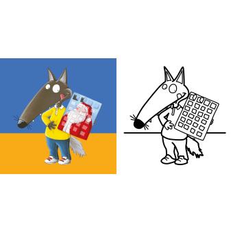 Mes premiers coloriages - p'tit loup - noël