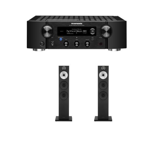 Amplificateur Hi-Fi Marantz PM7000N Noir + Enceinte Bibliothèque 600 Series Bowers & Wilkins 603 Noir Vendue par paire