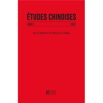 Études chinoises XXXI-2 (2012)