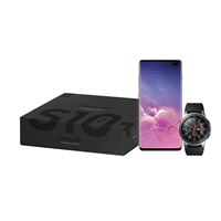 Smartphone Samsung Galaxy S10 Plus 1TB/12GB Ceramic Black + Galaxy Horloge 46mm Silver