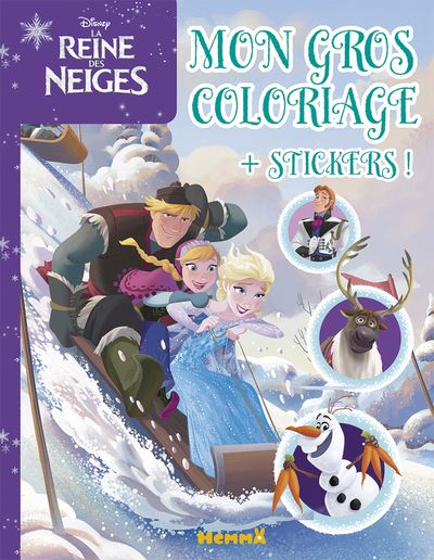 Mes coloriages avec stickers : La Reine des Neiges - Disney - Disney Hachette - Papeterie / Coloriage - Au fil des mots Blagnac