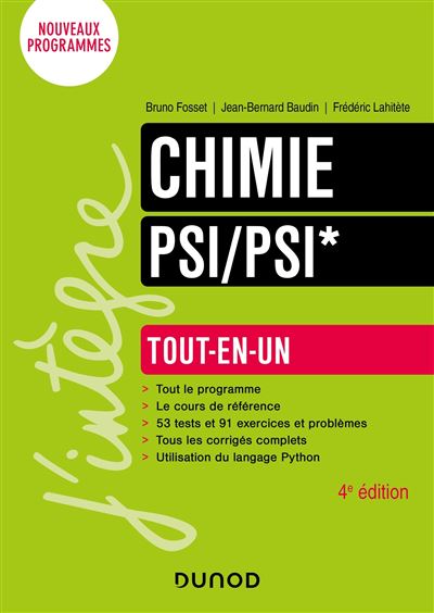 Chimie tout-en-un PSI-PSI* - 3ed