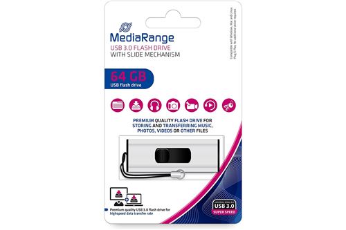 Mediarange Noire/Argent Super Speed 3.0 - 64 Go - Image 2