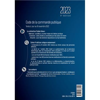 Code de la commande publique 2023