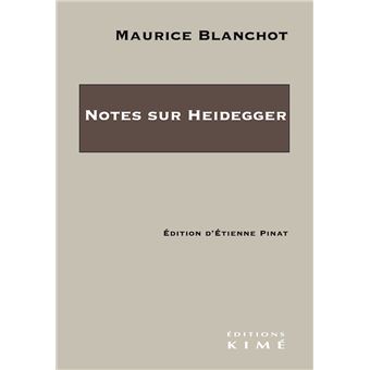Notes sur Heidegger