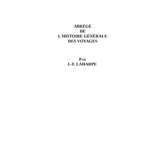 Abrégé de l'histoire générale des voyages