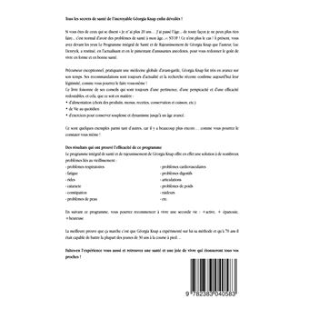 Le Programme intégral de Santé et de Rajeunissement de Gëorgia Knap