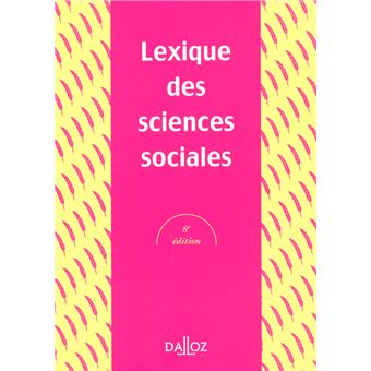 Lexique Des Sciences Sociales 8ème édition - Broché - Madeleine Grawitz ...