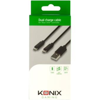 Câble Konix Double Micro USB pour manette Xbox One - Accessoire