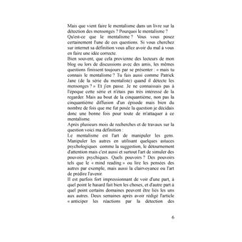 Detection des mensonges vs mentalisme